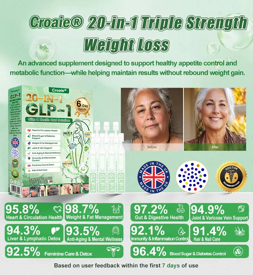 🔥New Arrival  Croaie® 𝗚𝗟𝗣-𝟭 𝟐𝟎-𝐢𝐧-𝟏 𝐒𝐥𝐢𝐦 & 𝐇𝐞𝐚𝐥𝐭𝐡 𝐎𝐫𝐚𝐥 𝐒𝐨𝐥𝐮𝐭𝐢𝐨𝐧 -𝑶𝒏𝒄𝒆 𝒂 𝒅𝒂𝒚, 𝒓𝒆𝒔𝒖𝒍𝒕𝒔 𝒊𝒏 6 𝒅𝒂𝒚𝒔, 𝑾𝒊𝒕𝒉 100 𝑩𝒊𝒍𝒍𝒊𝒐𝒏 𝑪𝑭𝑼 𝑨𝒄𝒕𝒊𝒗𝒆 𝑷𝒓𝒐𝒃𝒊𝒐𝒕𝒊𝒄𝒔 ✅ 𝑺𝒖𝒑𝒑𝒐𝒓𝒕𝒔 𝒘𝒆𝒊𝒈𝒉𝒕 𝒎𝒂𝒏𝒂𝒈𝒆𝒎𝒆𝒏𝒕, 𝒉𝒆𝒂𝒓𝒕 𝒉𝒆𝒂𝒍𝒕𝒉, 𝒅𝒊𝒂𝒃𝒆𝒕𝒆𝒔, 𝒈𝒖𝒕 & 𝒘𝒐𝒎𝒆𝒏’𝒔 𝒉𝒆𝒂𝒍𝒕𝒉, 𝒘𝒉𝒊𝒍𝒆 𝒇𝒊𝒓𝒎𝒊𝒏𝒈 𝒔𝒌𝒊𝒏