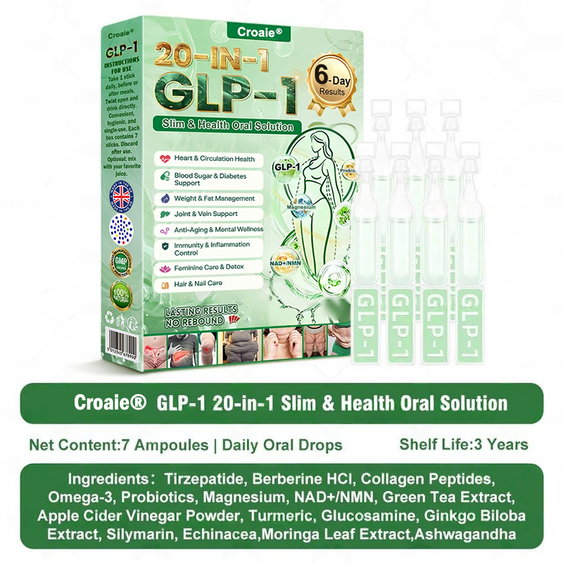 🔥New Arrival  Croaie® 𝗚𝗟𝗣-𝟭 𝟐𝟎-𝐢𝐧-𝟏 𝐒𝐥𝐢𝐦 & 𝐇𝐞𝐚𝐥𝐭𝐡 𝐎𝐫𝐚𝐥 𝐒𝐨𝐥𝐮𝐭𝐢𝐨𝐧 -𝑶𝒏𝒄𝒆 𝒂 𝒅𝒂𝒚, 𝒓𝒆𝒔𝒖𝒍𝒕𝒔 𝒊𝒏 6 𝒅𝒂𝒚𝒔, 𝑾𝒊𝒕𝒉 100 𝑩𝒊𝒍𝒍𝒊𝒐𝒏 𝑪𝑭𝑼 𝑨𝒄𝒕𝒊𝒗𝒆 𝑷𝒓𝒐𝒃𝒊𝒐𝒕𝒊𝒄𝒔 ✅ 𝑺𝒖𝒑𝒑𝒐𝒓𝒕𝒔 𝒘𝒆𝒊𝒈𝒉𝒕 𝒎𝒂𝒏𝒂𝒈𝒆𝒎𝒆𝒏𝒕, 𝒉𝒆𝒂𝒓𝒕 𝒉𝒆𝒂𝒍𝒕𝒉, 𝒅𝒊𝒂𝒃𝒆𝒕𝒆𝒔, 𝒈𝒖𝒕 & 𝒘𝒐𝒎𝒆𝒏’𝒔 𝒉𝒆𝒂𝒍𝒕𝒉, 𝒘𝒉𝒊𝒍𝒆 𝒇𝒊𝒓𝒎𝒊𝒏𝒈 𝒔𝒌𝒊𝒏