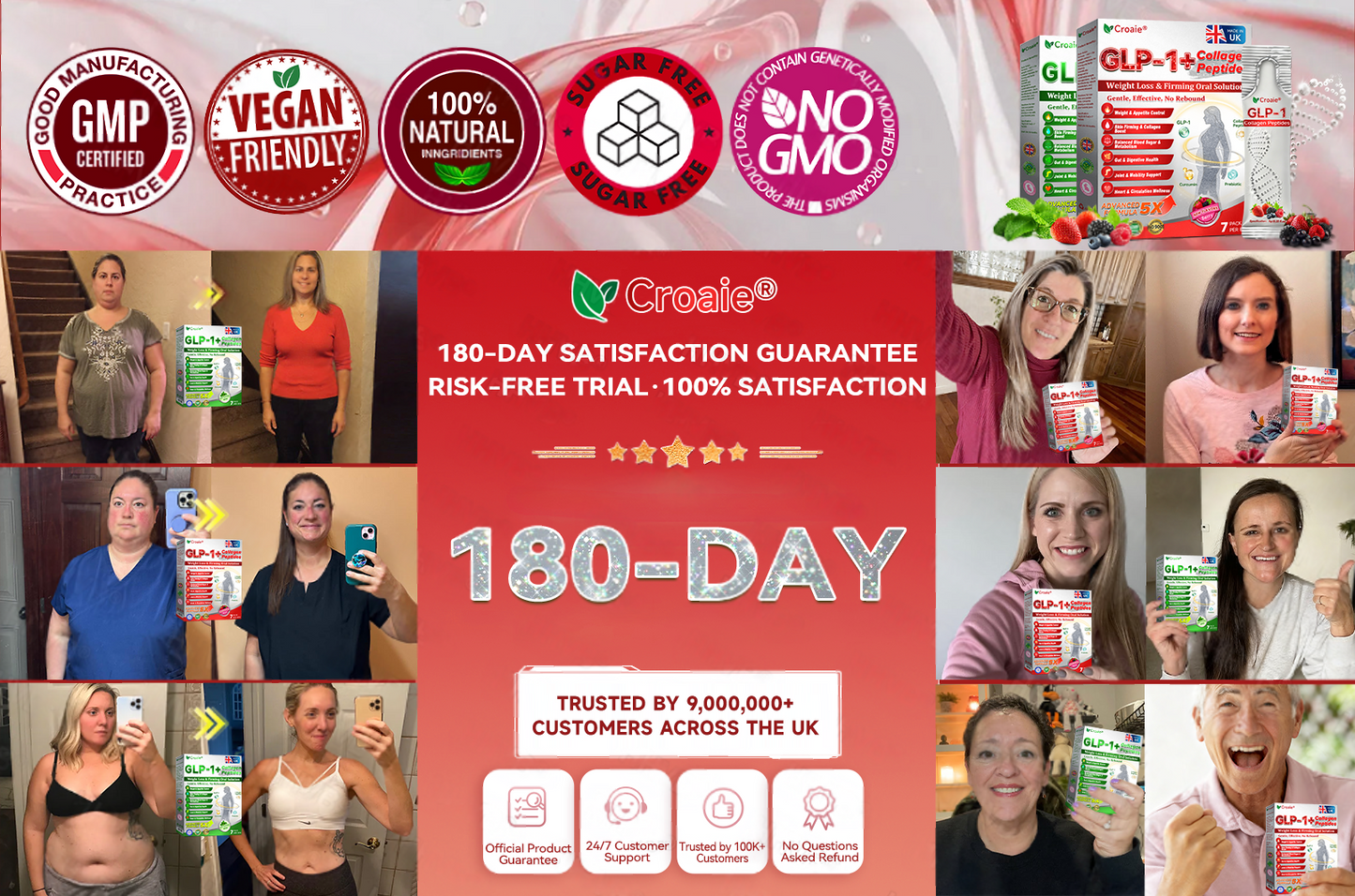 🔥New Arrival | Croaie® 𝑮𝐋𝗣-𝟭 + 𝑪𝒐𝒍𝒍𝙖𝙜𝙚𝙣 𝐏𝐞𝐩𝒕𝒊𝒅𝒆𝒔 𝑾𝒆𝒊𝗴𝗵𝘁 𝐋𝐨𝐬𝐬 & 𝑭𝒊𝒓𝒎𝙞𝙣𝙜 𝑶𝒓𝒂𝐥 𝑺𝒐𝐥𝒖𝒕𝒊𝒐𝒏 💚💚 𝗼𝗯𝗲𝘀𝗶𝘁𝘆, 𝗳𝗶𝗿𝗺𝘀 𝘀𝗸𝗶𝗻, 𝗰𝗮𝗿𝗱𝗶𝗼𝘃𝗮𝘀𝗰𝘂𝗹𝗮𝗿 𝗱𝗶𝘀𝗲𝗮𝘀𝗲, 𝗱𝗶𝗮𝗯𝗲𝘁𝗲𝘀, 𝘀𝗹𝗲𝗲𝗽 𝗮𝗽𝗻𝗲𝗮, 𝗷𝗼𝗶𝗻𝘁 𝗽𝗿𝗼𝗯𝗹𝗲𝗺𝘀, 𝗮𝗻𝗱 𝗺𝗼𝗿𝗲