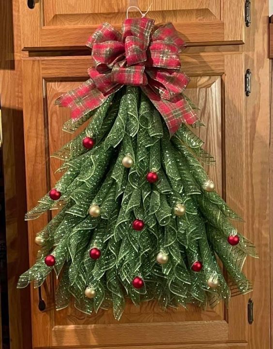 🔥🎄Handmade Christmas Tree Wreath for Front Door