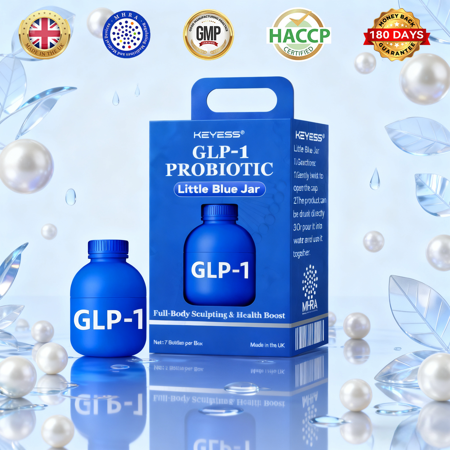 𝐍𝐇𝐒✅𝐎𝐟𝐟𝐢𝐜𝐢𝐚𝗜𝗜𝐲 𝐀𝐮𝐭𝐡𝐨𝐫𝐢𝐬𝐞𝐝 𝐄𝐱𝐜𝐥𝐮𝐬𝐢𝐯𝐞 𝐄𝐝𝐢𝐭𝐢𝐨𝐧 | 𝐊𝒆𝙮𝒆𝘀𝘀® 𝐆 𝗟 𝐏-𝟏 𝐏𝐫𝗼𝐛𝒊𝗼𝐭𝒊𝐜 𝐅𝐮𝗹𝗹-𝐁𝗼𝐝𝐲 𝐒𝐜𝐮𝗹𝐩𝐭𝐢𝐧𝐠 & 𝐇𝐞𝐚𝐥𝐭𝐡 𝐁𝗼𝗼𝐬𝐭 𝐋𝒊𝐭𝐭𝗹𝐞 𝐁𝗹𝐮𝐞 𝐉𝒂𝐫~Activate GLP-1 naturally and lose weight the easy way~Not just weight loss, but a full metabolic upgrade