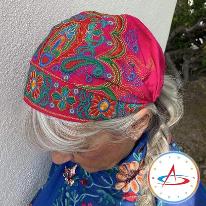 Handmade Embroidered Bandana Caps
