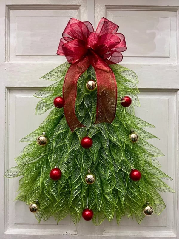 🔥🎄Handmade Christmas Tree Wreath for Front Door