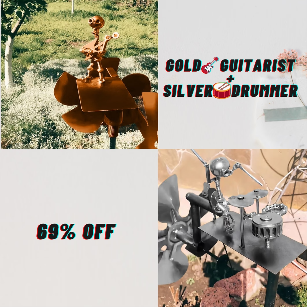 🔥🔥Set 2 ( Gold🎸Guitarist + Silver🥁Drummer )69% OFF